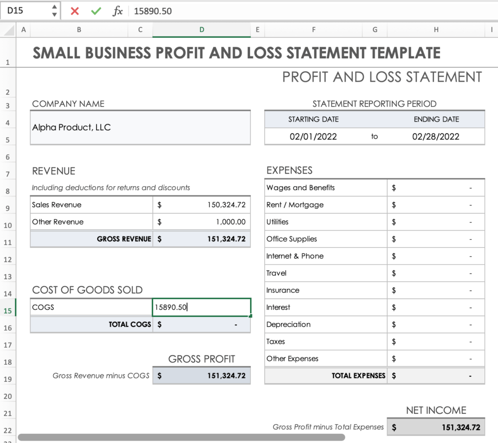 How to Calculate Profit Loss in Excel